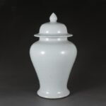 White Crackle Glaze Ginger Jar with Lid (3)