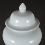 White Crackle Glaze Ginger Jar with Lid (4)
