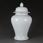 White Crackle Glaze Ginger Jar with Lid (7)