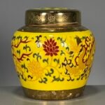 Yellow Dragon Ginger Jar with Lid (6)