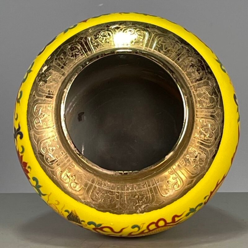 Yellow Dragon Ginger Jar with Lid (7)