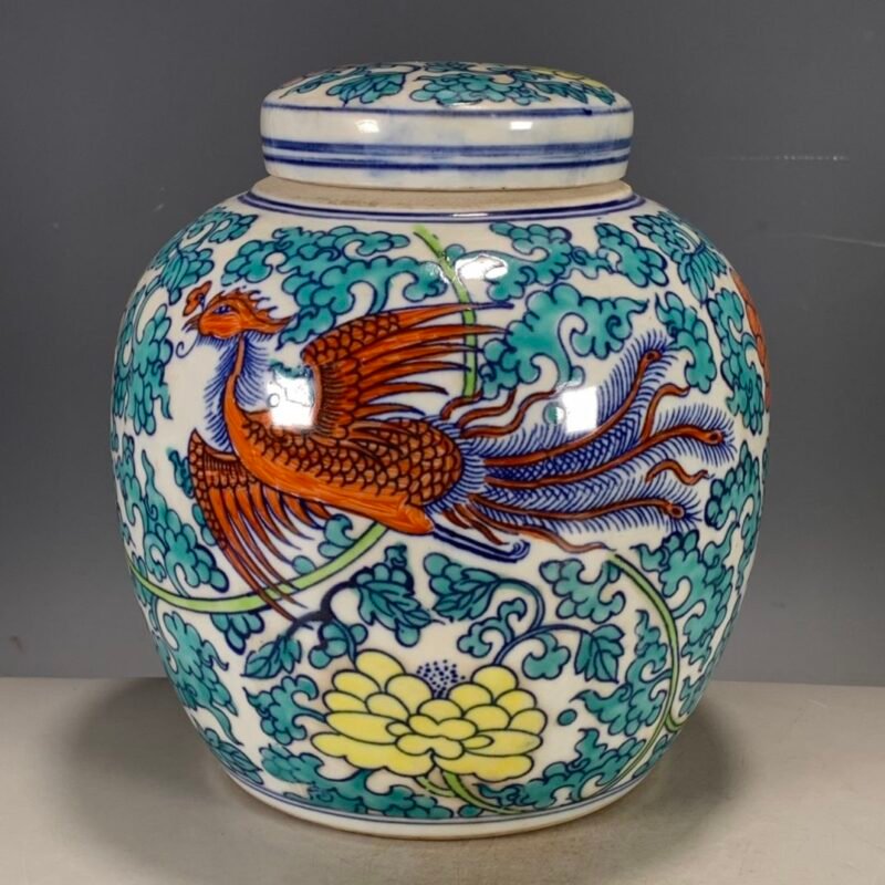 oriental-phoenix-ginger-jar-18cm-home-decor (2) oriental phoenix ginger jar 18cm home decor (2)