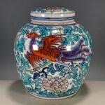 oriental phoenix ginger jar 18cm home decor (8)