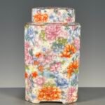 Colorful Floral Ceramic Ginger Jar with Lid (7)