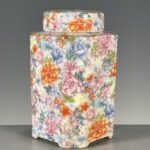Colorful Floral Ceramic Ginger Jar with Lid (8)