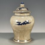 Crackle Glaze Blue and White Dragon Phoenix Ginger Jar (3)