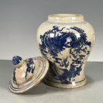 Crackle Glaze Blue and White Dragon Phoenix Ginger Jar (4)