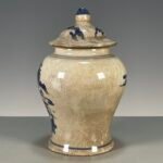 Crackle Glaze Blue and White Dragon Phoenix Ginger Jar (9)