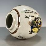 Crackle Glaze Chinese Eight Immortals Ginger Jar, He Xiangu Portrait Porcelain Canister with Lid (9)