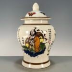 Crackle Glaze Chinese Immortal Ginger Jar, Tie Guai Li Portrait Porcelain General Jar with Lid (2)