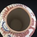 Large Blue and Red Figurative Ginger Jar (1)