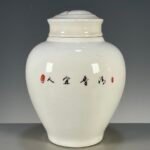 Pink Plum Blossom Magpie Ginger Jar, Chinese Chinoiserie Porcelain Canister with Lid, Floral Bird Decor Storage Jar (6)